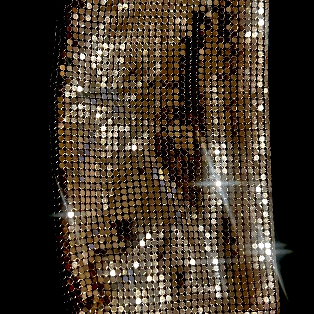 Vintage Gold Mesh Clutch